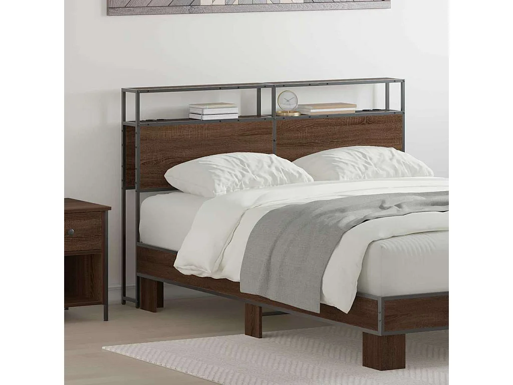 Tête de lit de rangement Chêne marron 150 cm Bois d'ingénierie