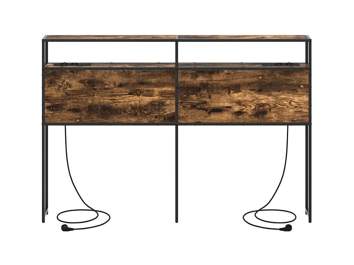 Tête de lit de rangement Chêne fumé 160 cm Bois d'ingénierie