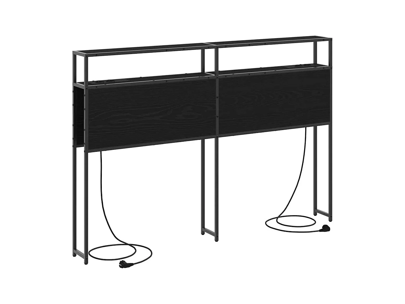 Tête de lit de rangement Chêne noir 120 cm Bois d'ingénierie
