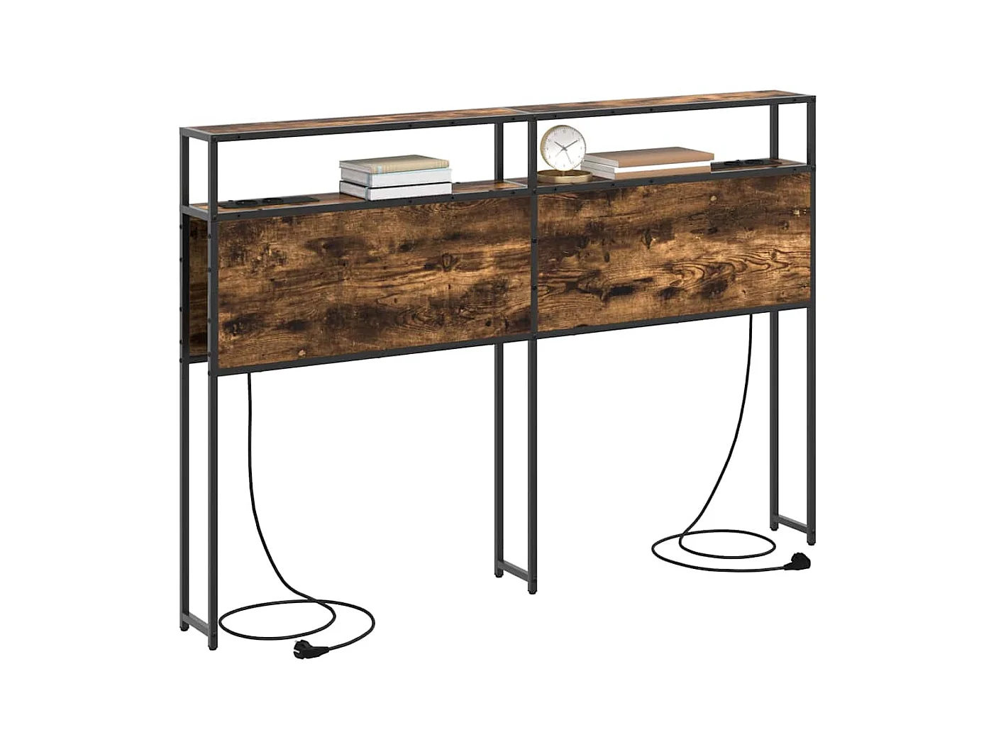 Tête de lit de rangement Chêne fumé 150 cm Bois d'ingénierie