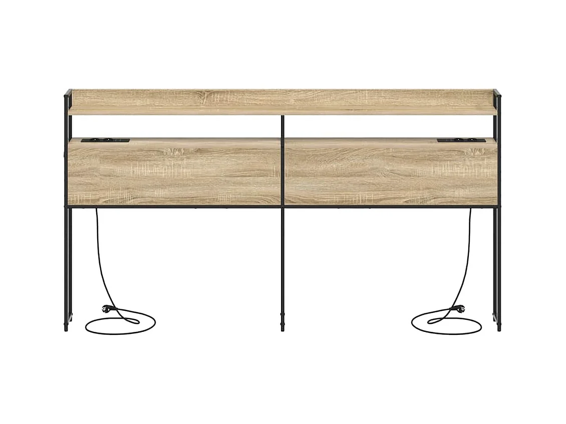 Tête de lit de rangement Chêne sonoma 200 cm Bois d'ingénierie