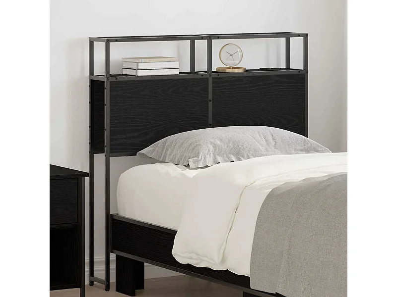 Tête de lit de rangement Chêne noir 75 cm Bois d'ingénierie