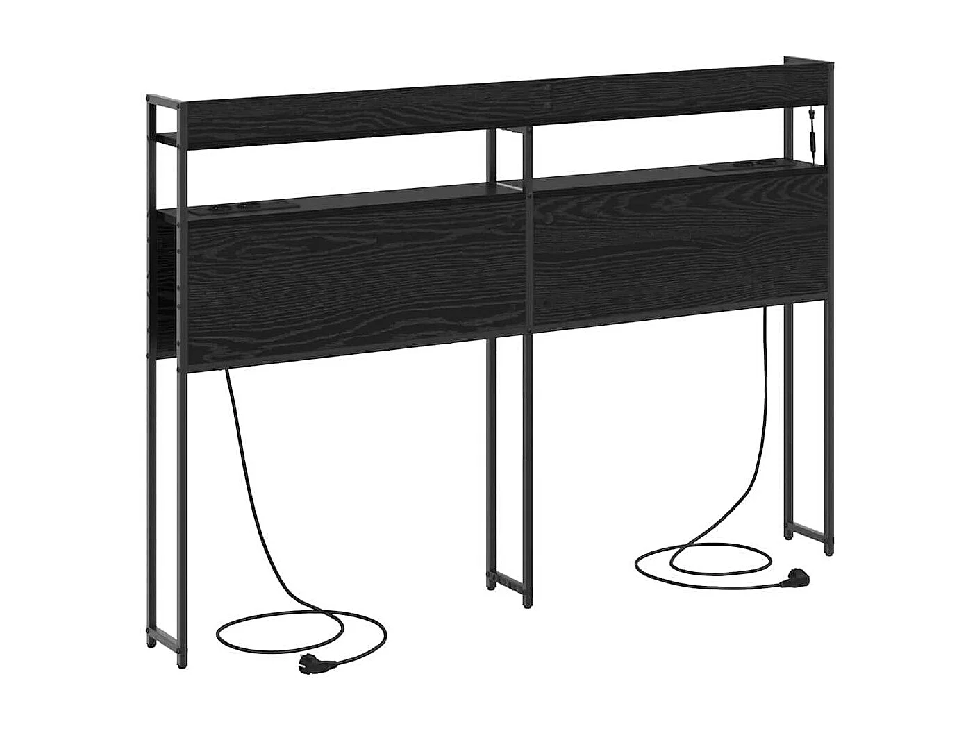 Tête de lit de rangement Chêne noir 140 cm Bois d'ingénierie