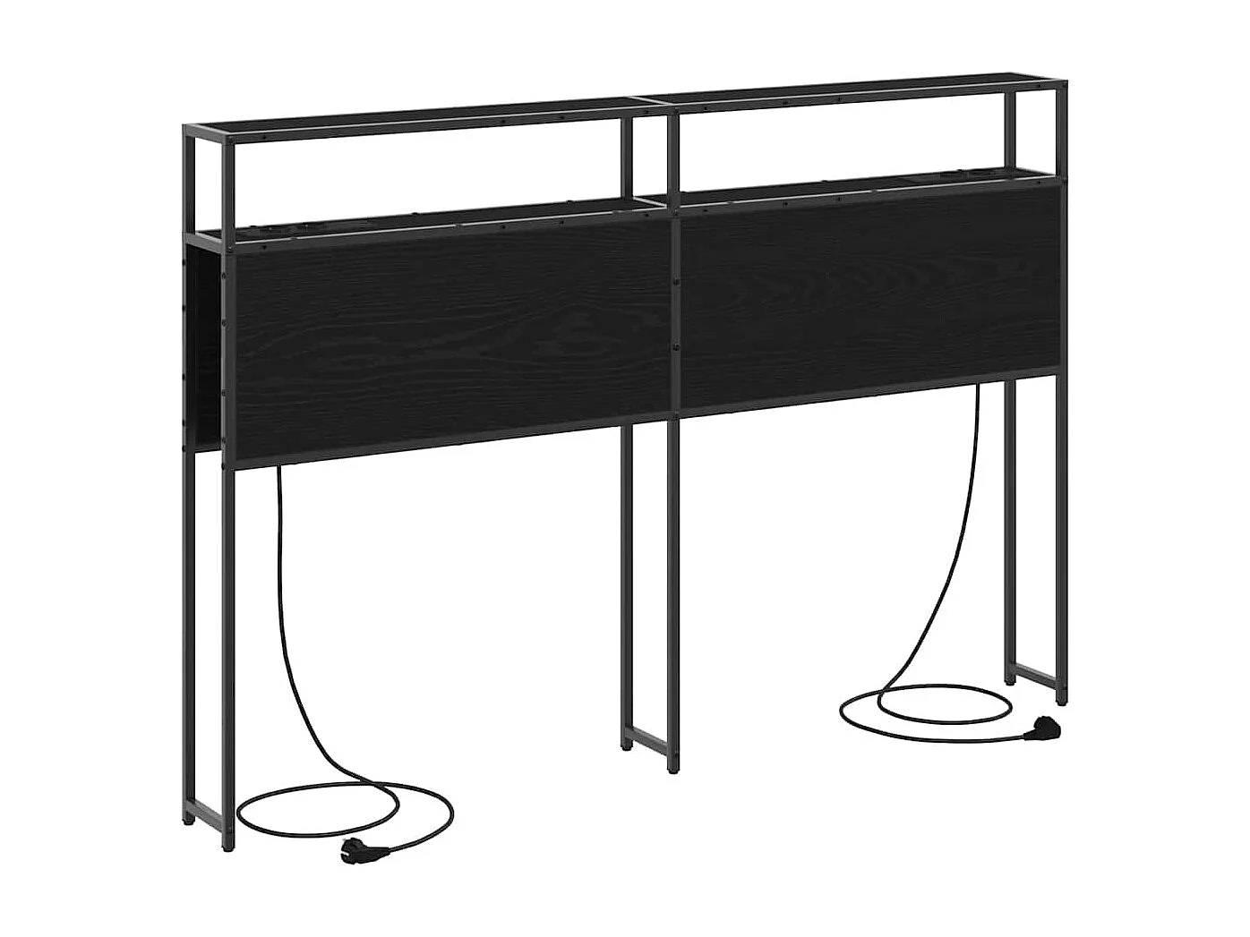 Tête de lit de rangement Chêne noir 135 cm Bois d'ingénierie
