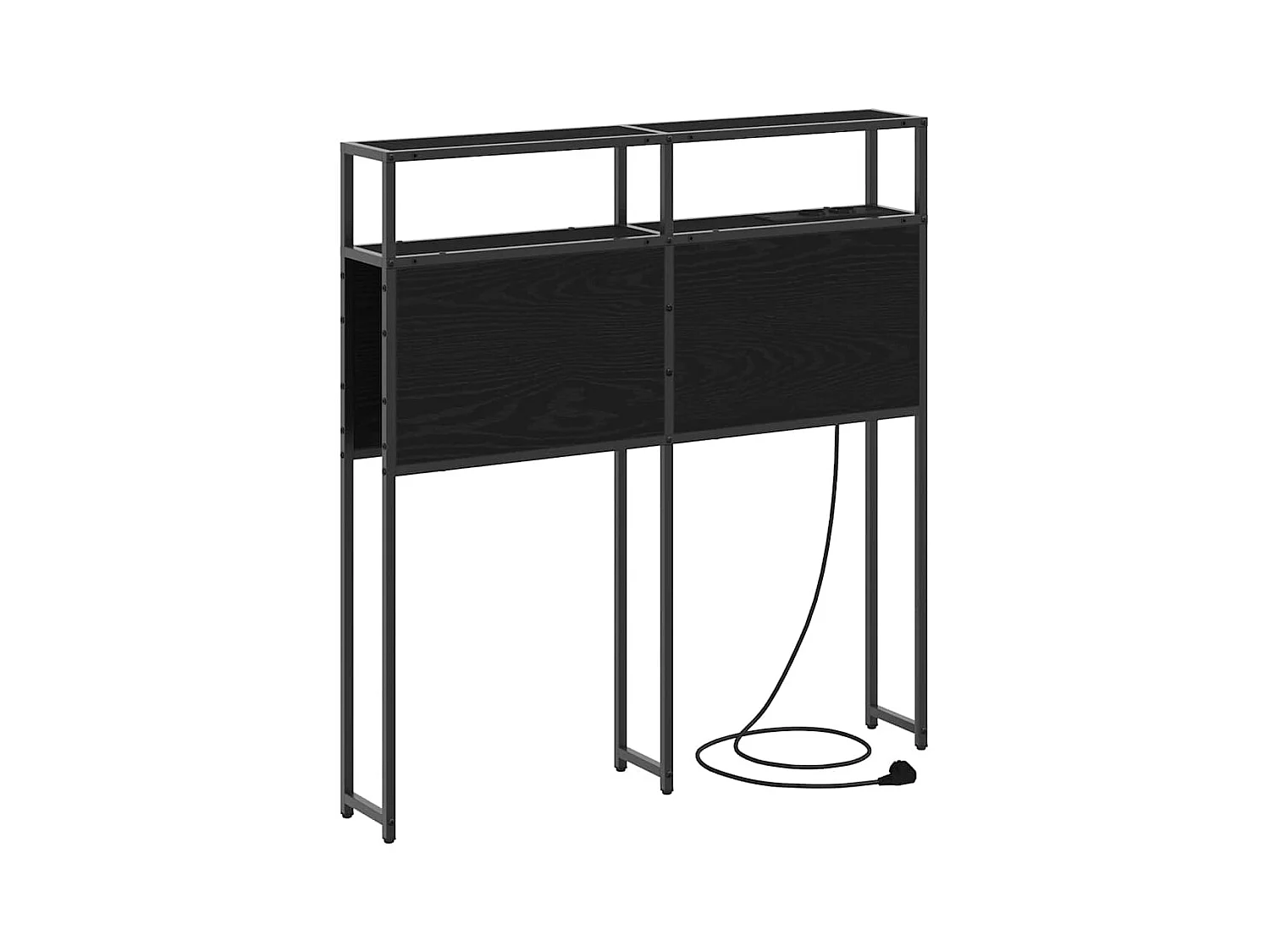 Tête de lit de rangement Chêne noir 80 cm Bois d'ingénierie
