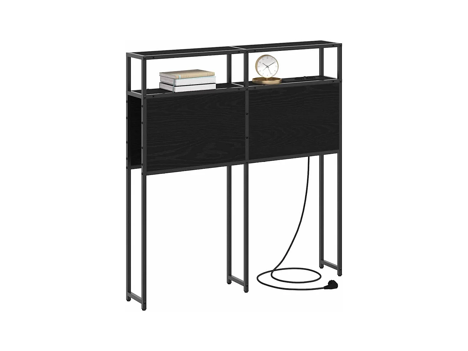 Tête de lit de rangement Chêne noir 80 cm Bois d'ingénierie