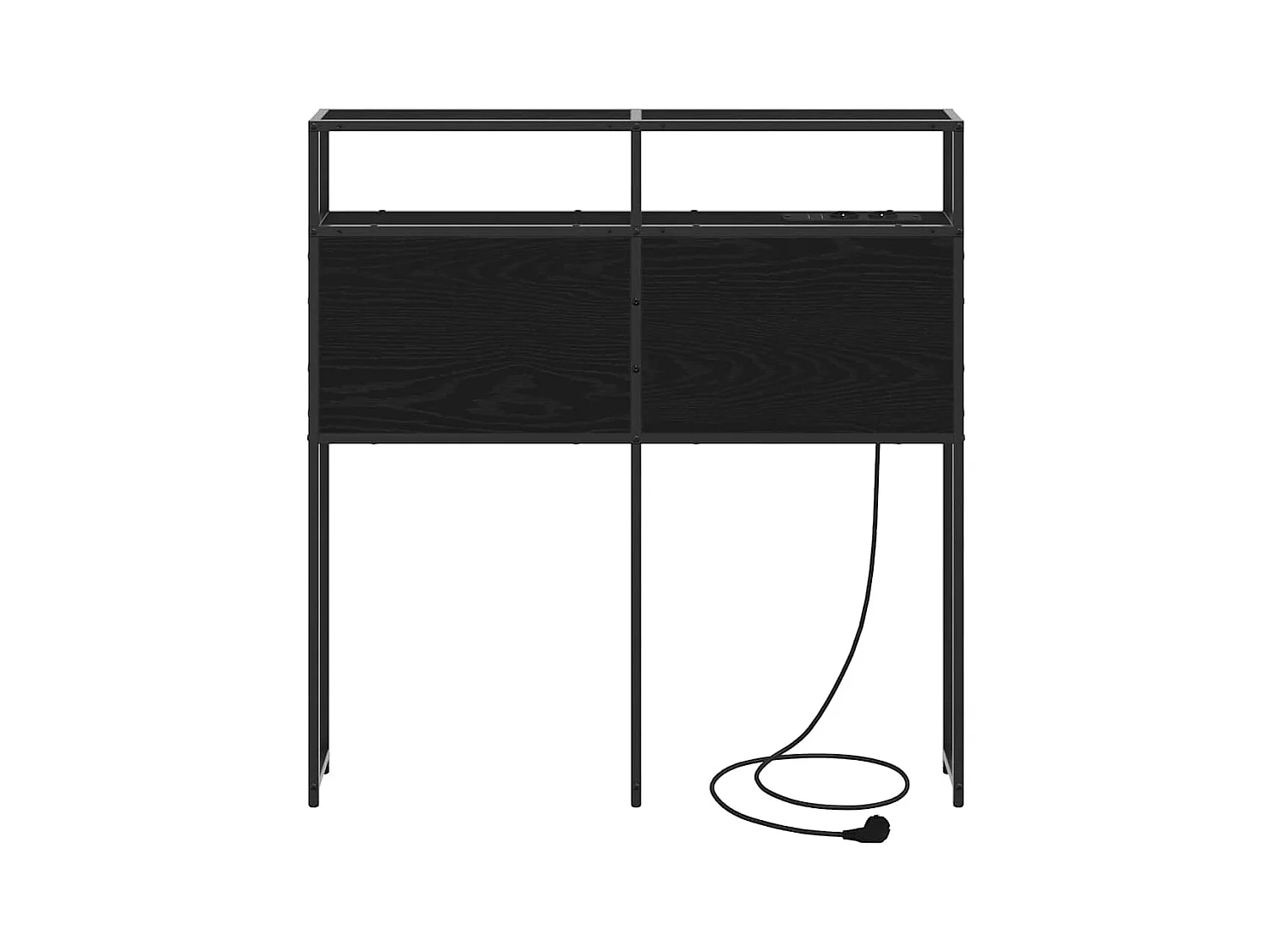 Tête de lit de rangement Chêne noir 80 cm Bois d'ingénierie