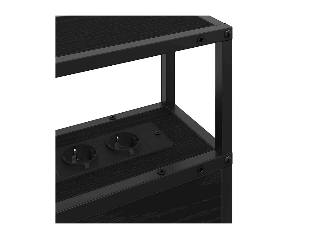 Tête de lit de rangement Chêne noir 80 cm Bois d'ingénierie