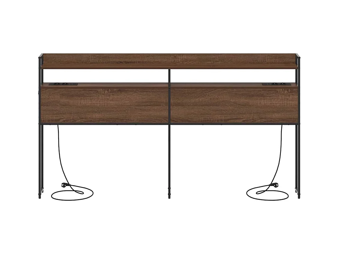 Cabeceira de armazenamento Carvalho castanho 200 cm