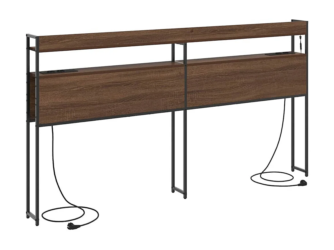 Tête de lit de rangement Chêne marron 200 cm Bois d'ingénierie