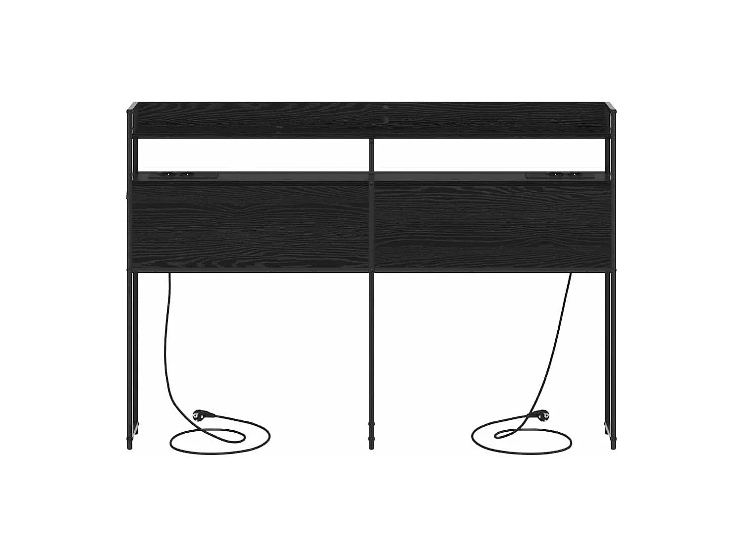 Tête de lit de rangement Chêne noir 135 cm Bois d'ingénierie