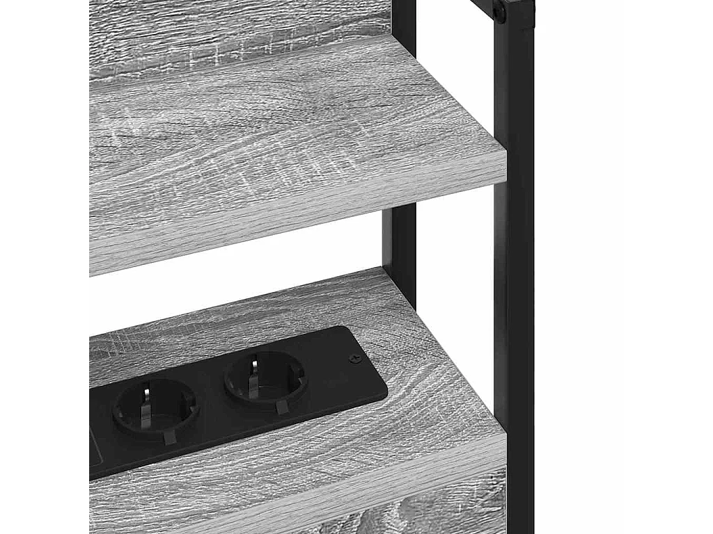 Tête de lit de rangement Sonoma gris 200 cm Bois d'ingénierie