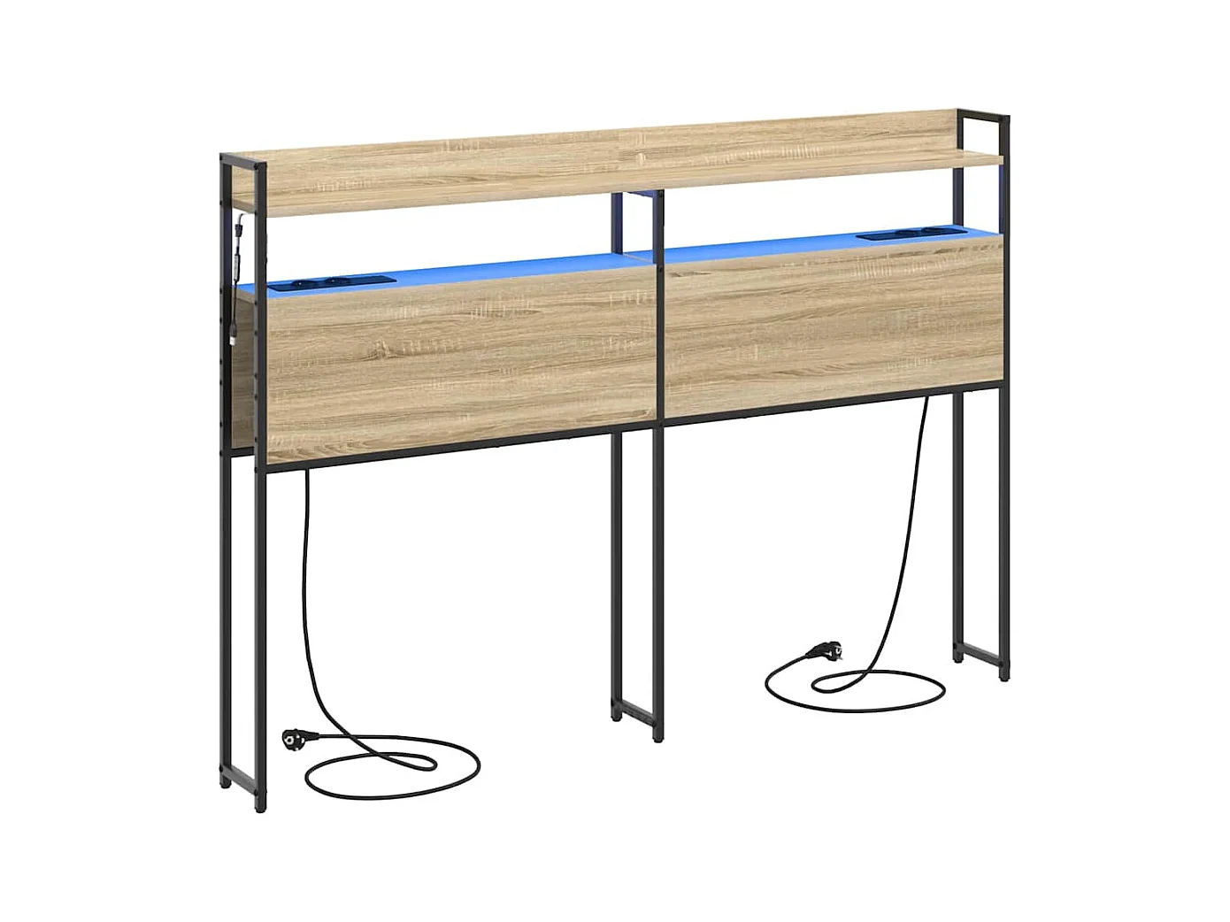 Tête de lit de rangement Chêne sonoma 140 cm Bois d'ingénierie