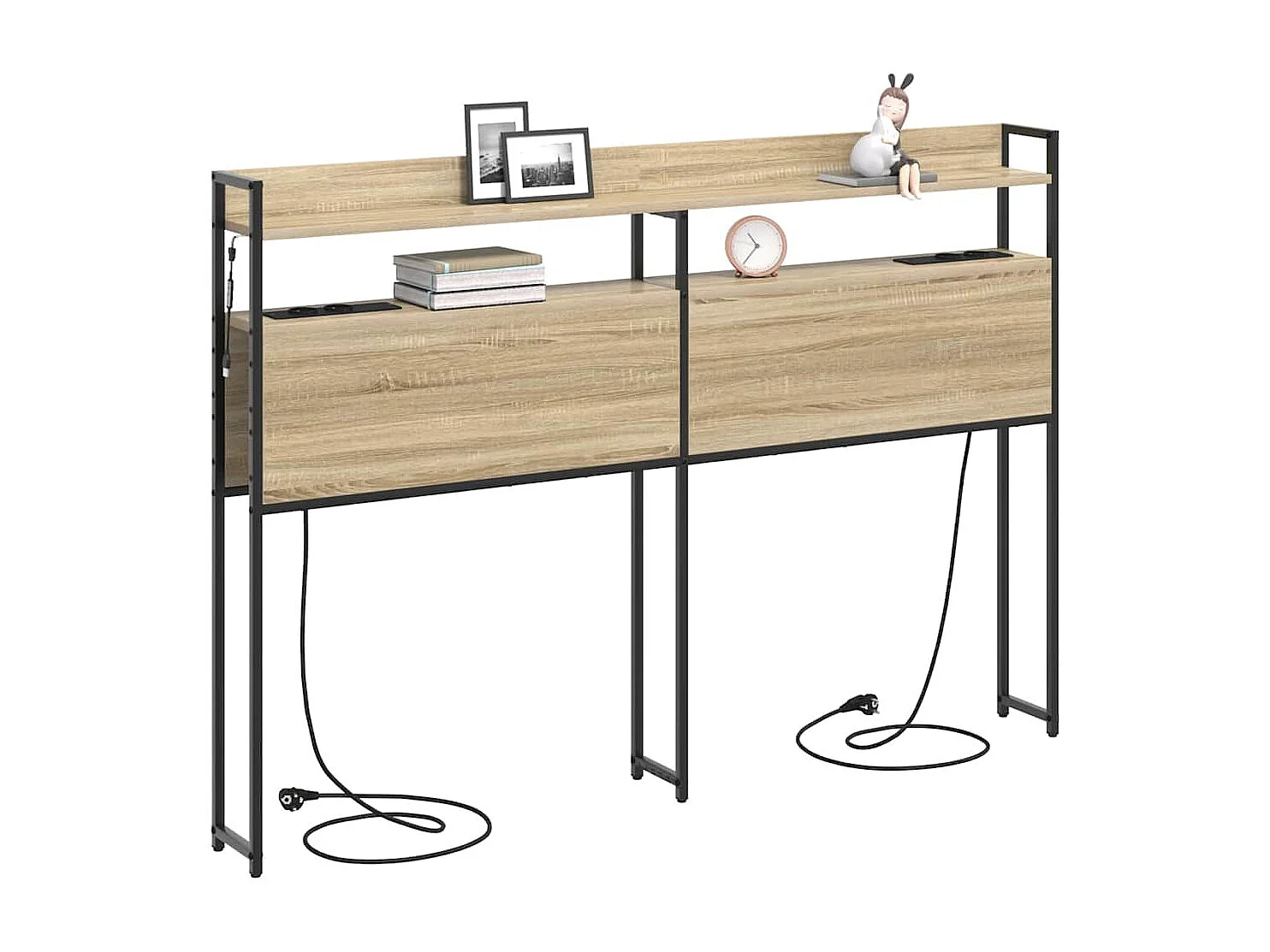 Tête de lit de rangement Chêne sonoma 140 cm Bois d'ingénierie