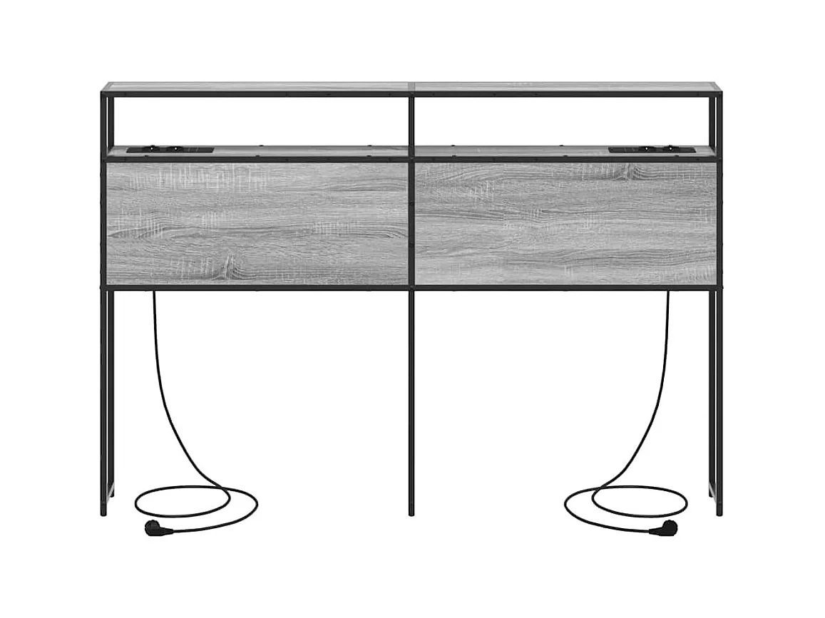 Tête de lit de rangement Sonoma gris 160 cm Bois d'ingénierie