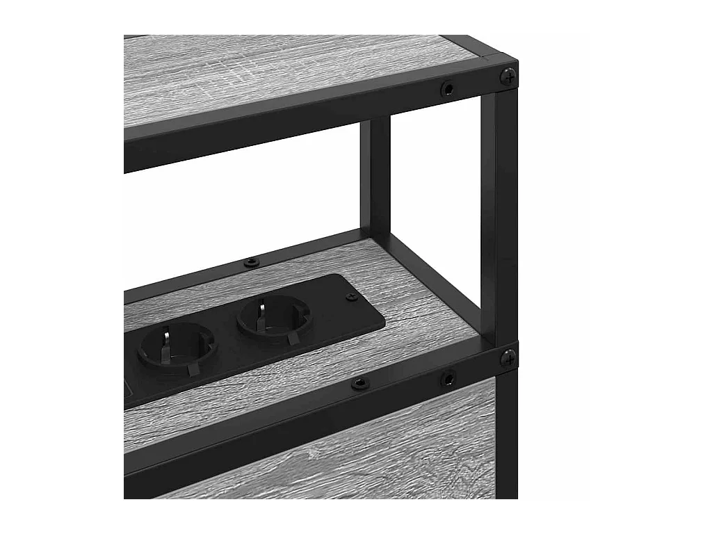 Tête de lit de rangement Sonoma gris 160 cm Bois d'ingénierie