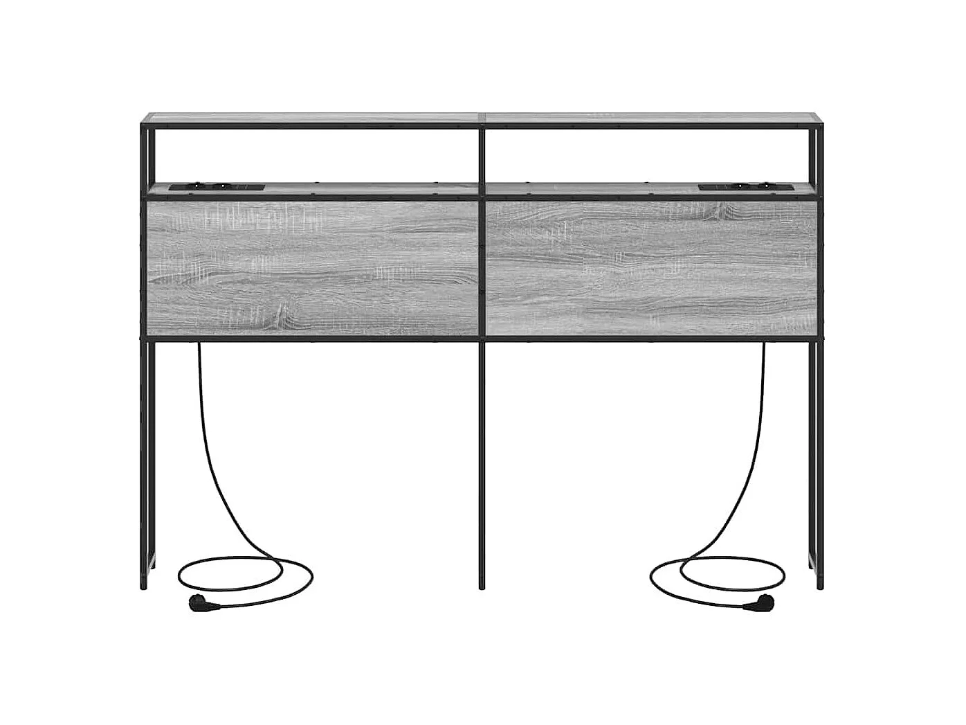 Tête de lit de rangement Sonoma gris 160 cm Bois d'ingénierie