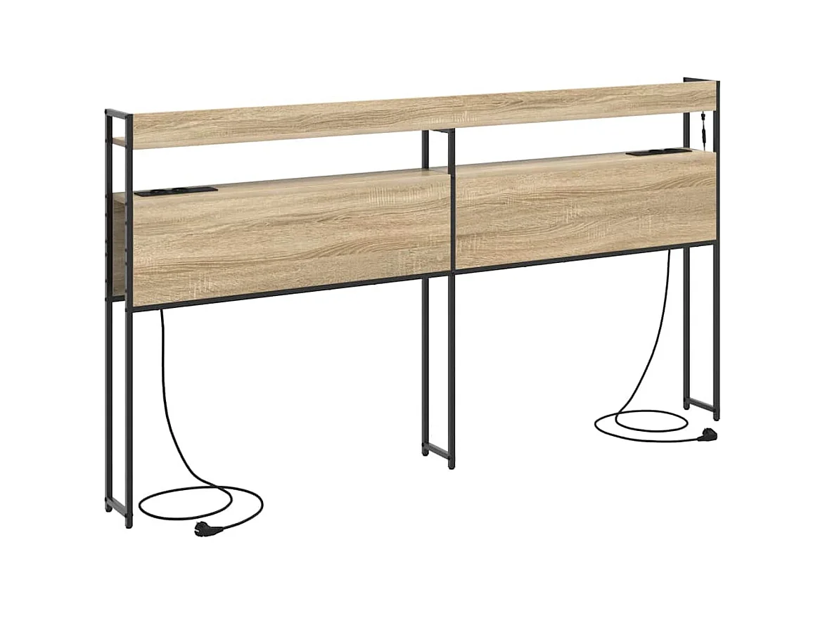 Tête de lit de rangement Chêne sonoma 180 cm Bois d'ingénierie