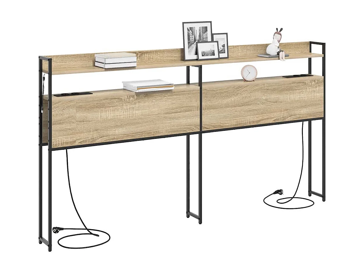 Tête de lit de rangement Chêne sonoma 180 cm Bois d'ingénierie