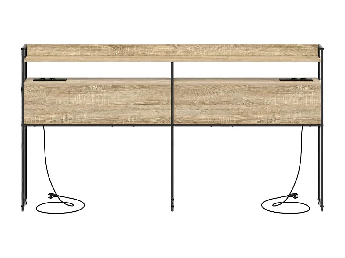 Tête de lit de rangement Chêne sonoma 180 cm Bois d'ingénierie