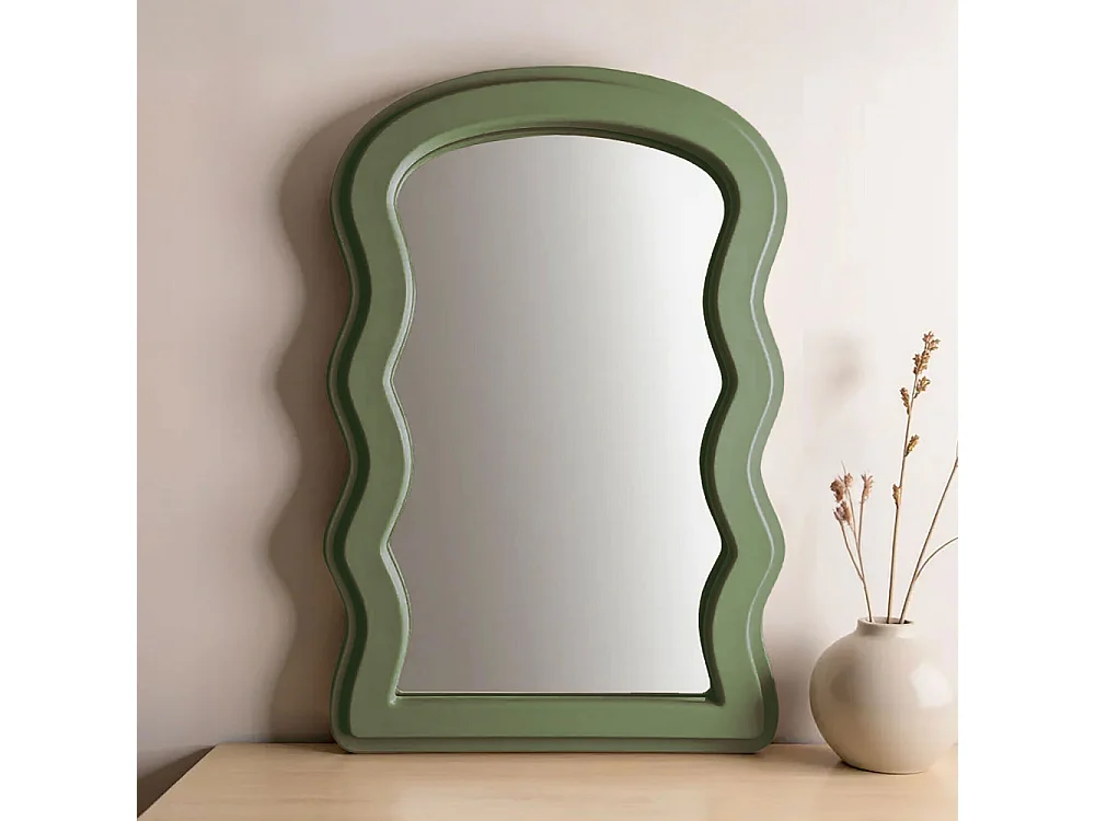 Dhermi - Miroir organique 32x50cm - Vert olive