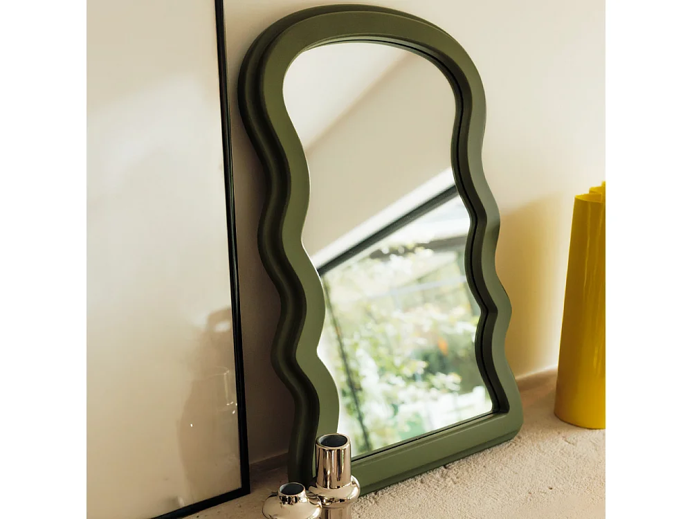 Dhermi - Miroir organique 32x50cm - Vert olive