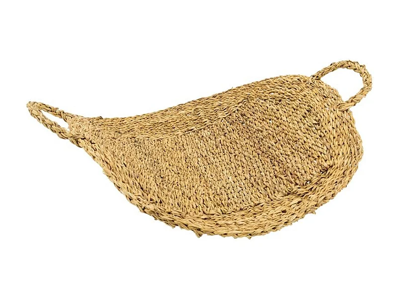 Panier à Bûches en Jonc Naturel et Métal avec 2 Anses | Aubry Gaspard