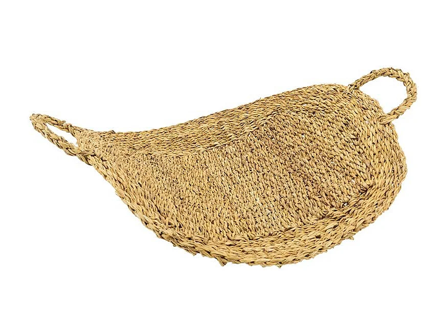 Panier à Bûches en Jonc Naturel et Métal avec 2 Anses | Aubry Gaspard