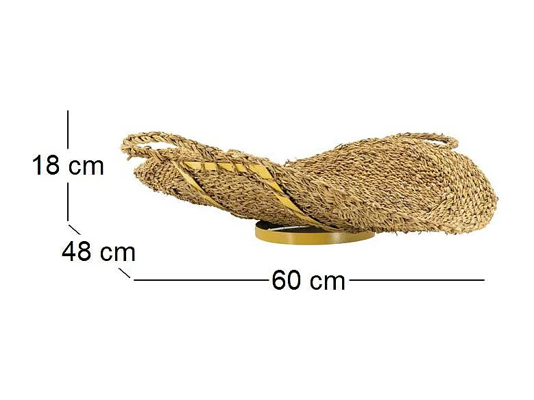 Panier à Bûches en Jonc Naturel et Métal avec 2 Anses | Aubry Gaspard