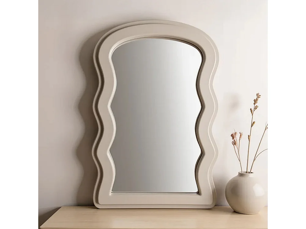 Dhermi - Miroir organique 32x50cm - Beige