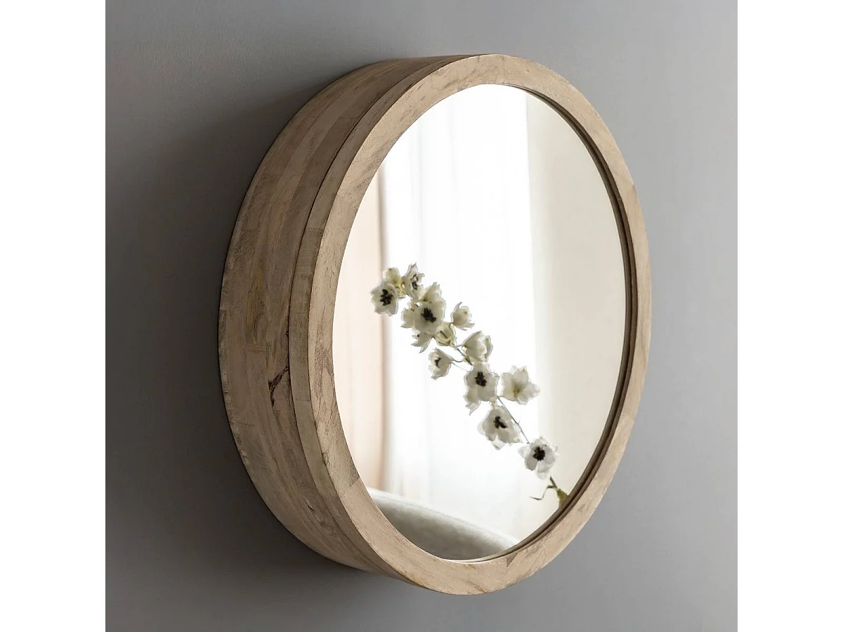 Espejo con estantes en madera de mango Juliet