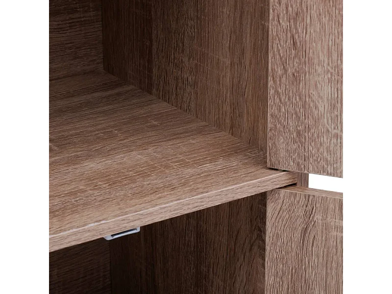 Étagère de Rangement 4 Portes "Mix'n Door" 67cm Marron