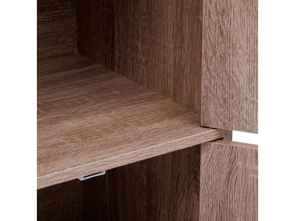 Étagère de Rangement 4 Portes "Mix'n Door" 67cm Marron