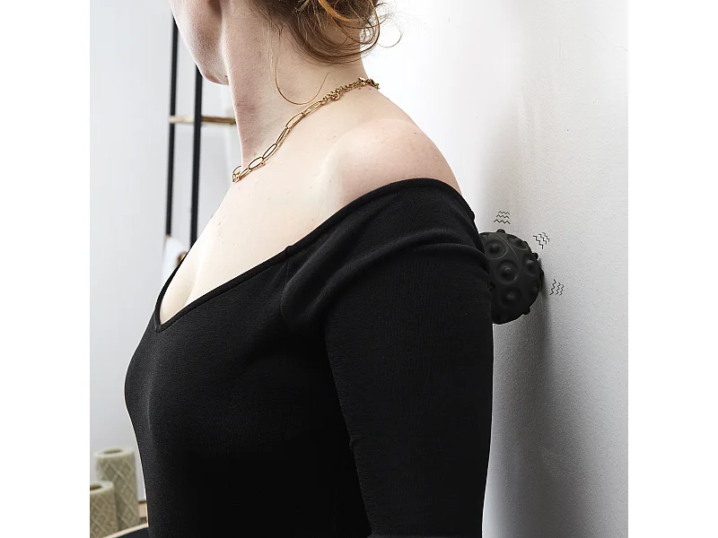 Balle de Massage Vibrante M12 Relaxation et Détente à Deux Vitesses - Noir