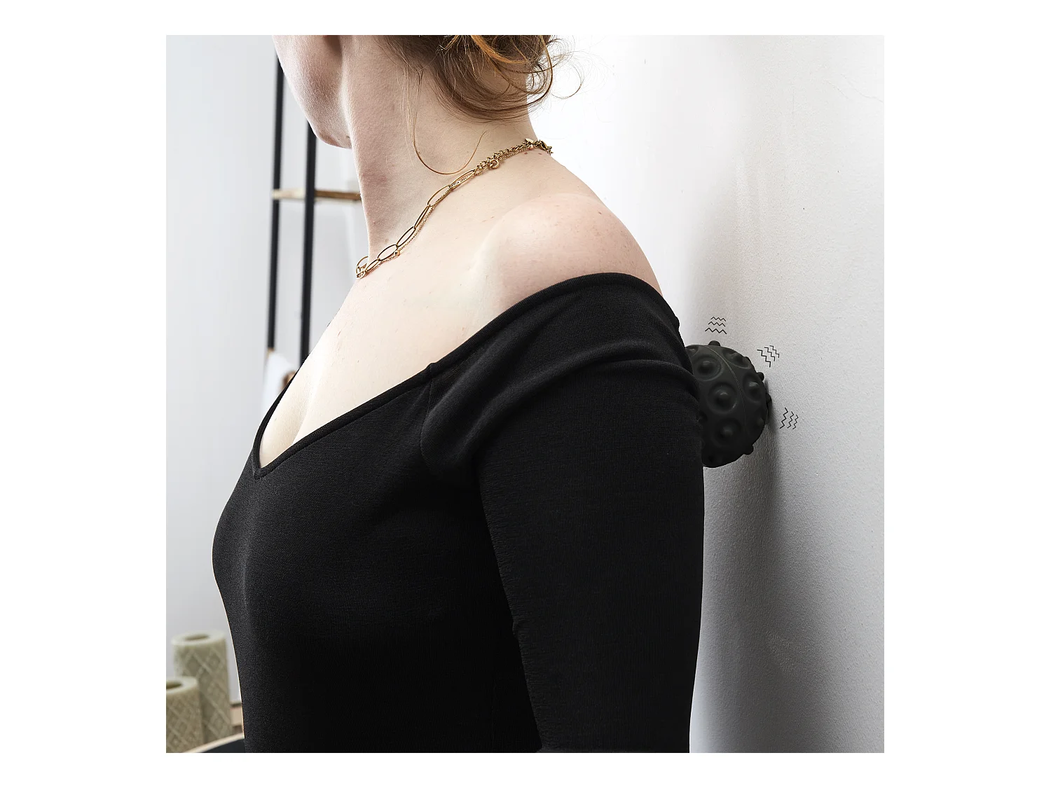 Balle de Massage Vibrante M12 Relaxation et Détente à Deux Vitesses - Noir