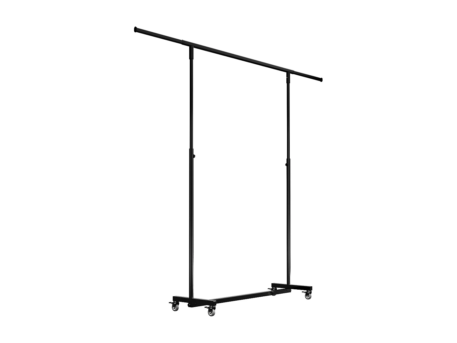 Portant à vêtement - Métal - 150x50x188 cm - Noir - Soran