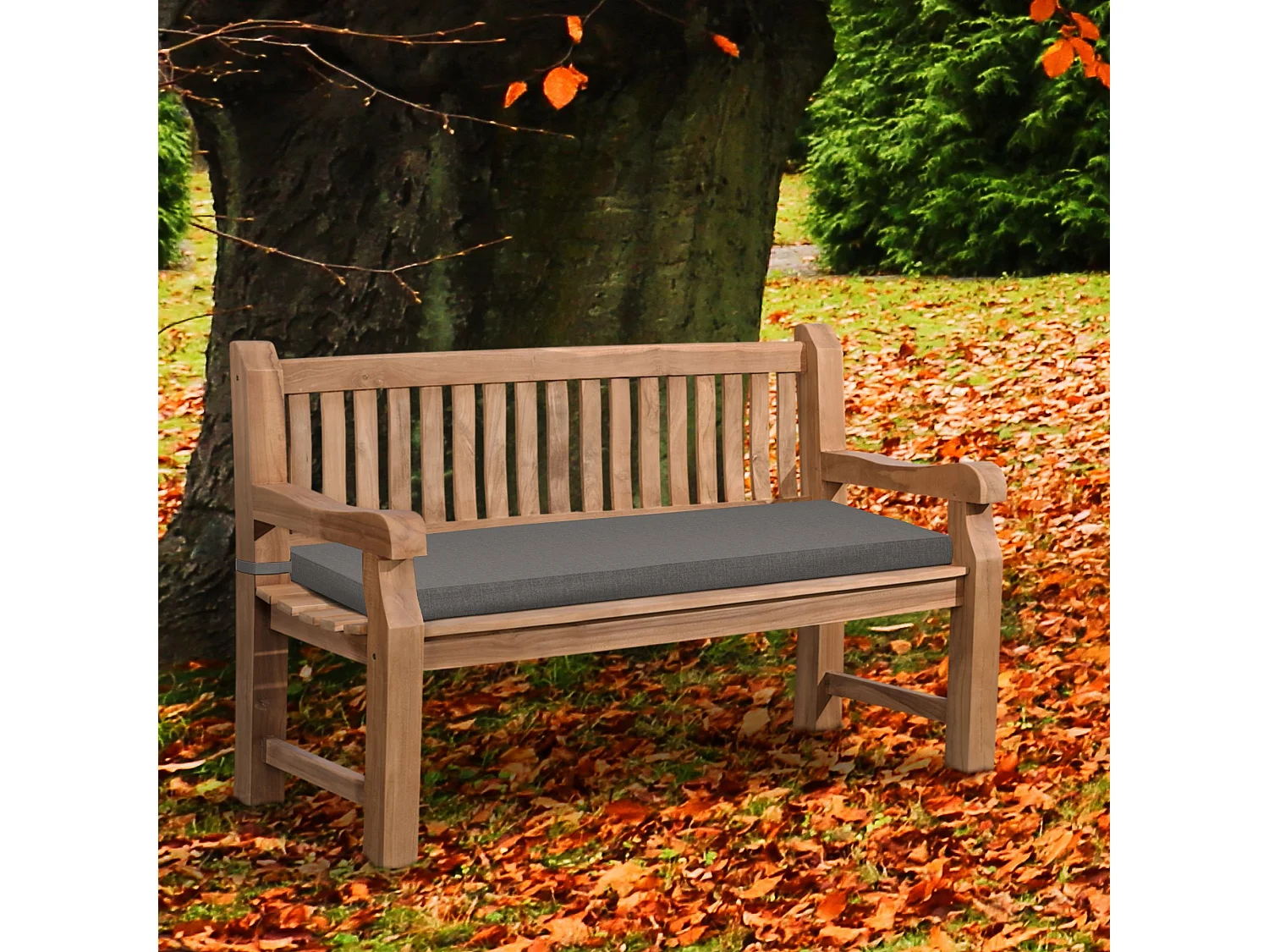 Banc de jardin - Bois - Gris foncé - Jackson V2