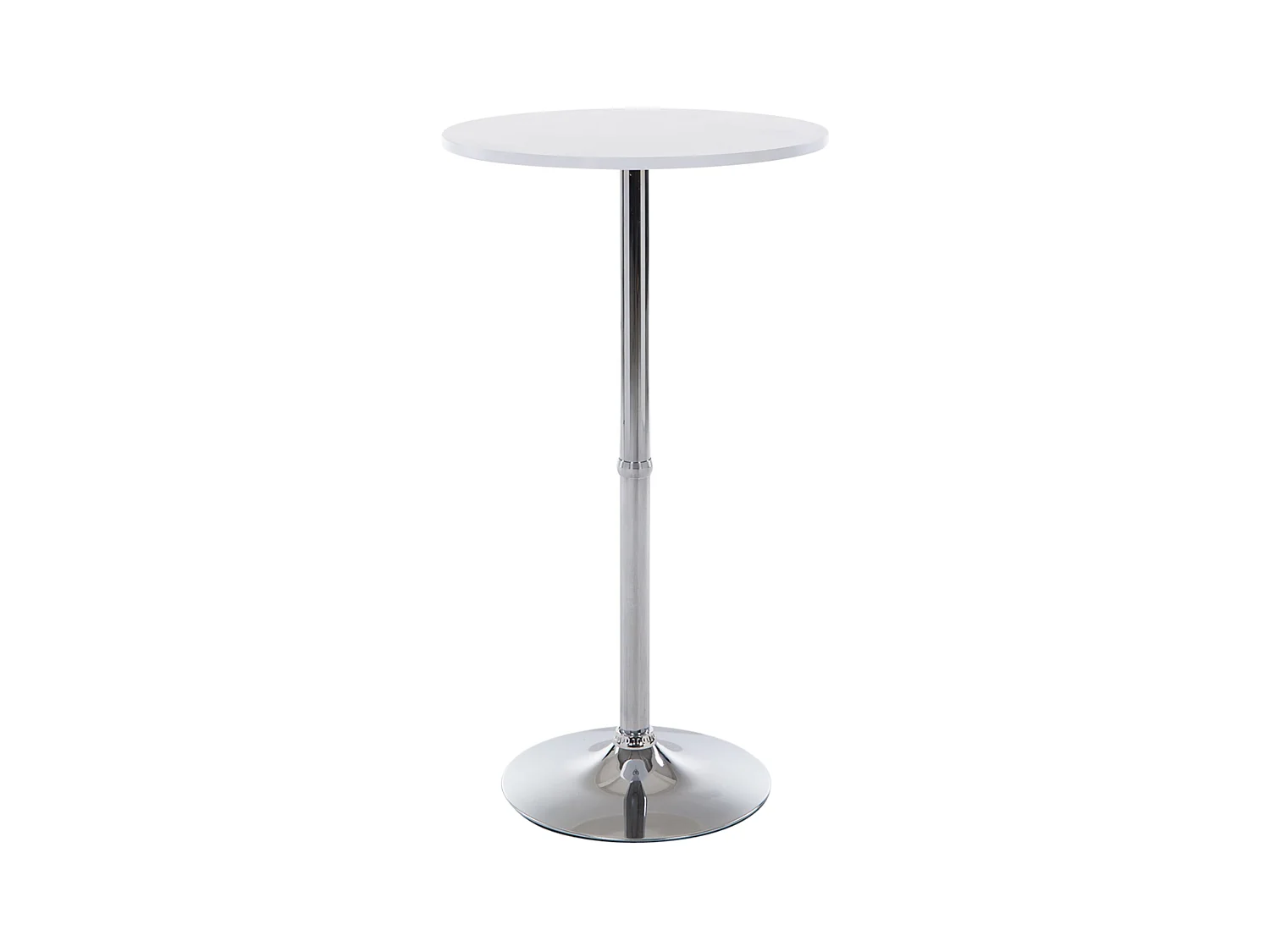 Lot de 2 Ensemble table de bar - Similicuir - Blanc - Esberg