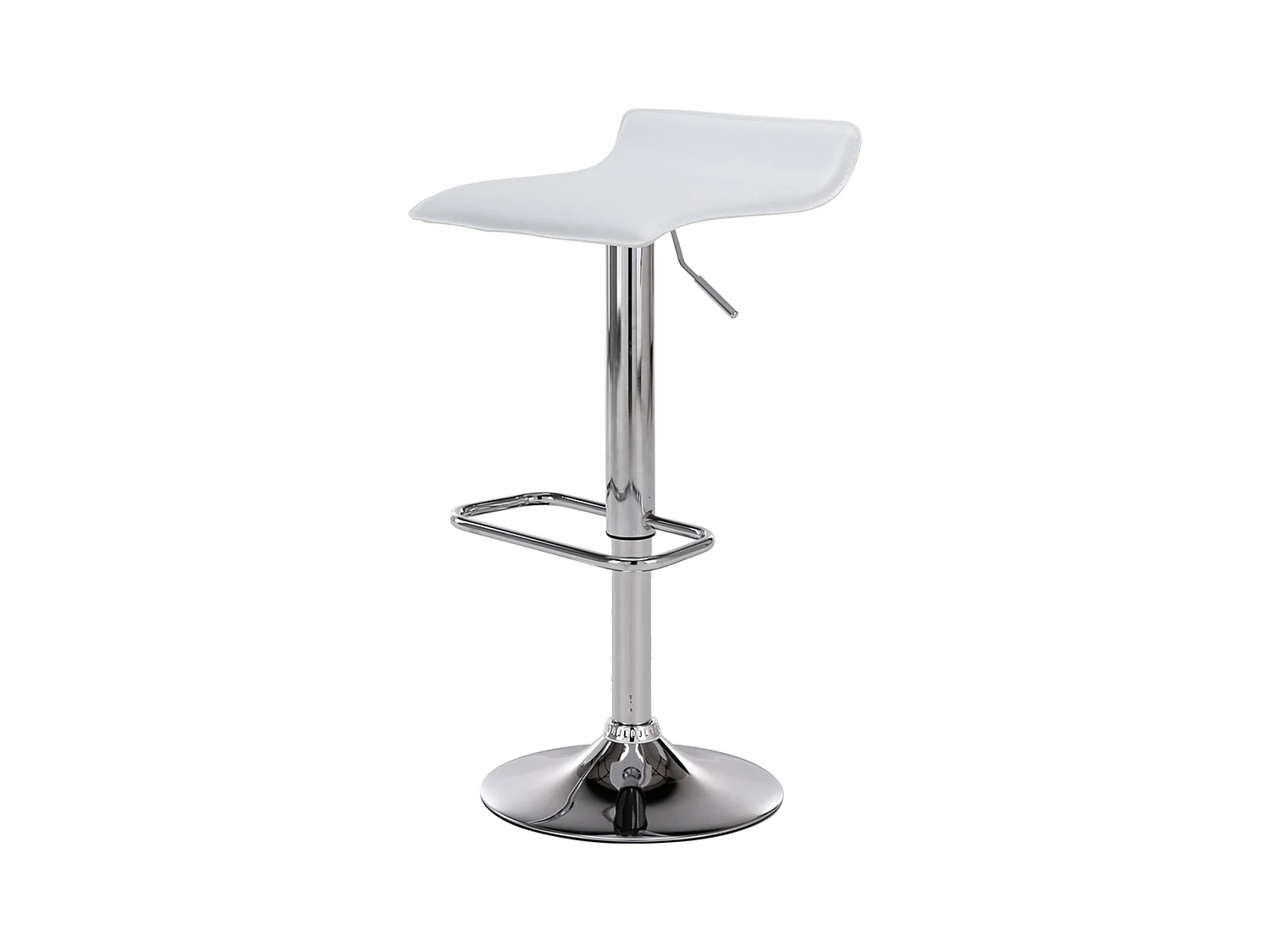 Lot de 2 Ensemble table de bar - Similicuir - Blanc - Esberg