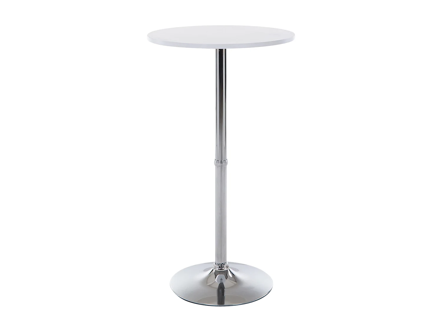 Lot de 2 Ensemble table de bar - Similicuir - Blanc - Esberg