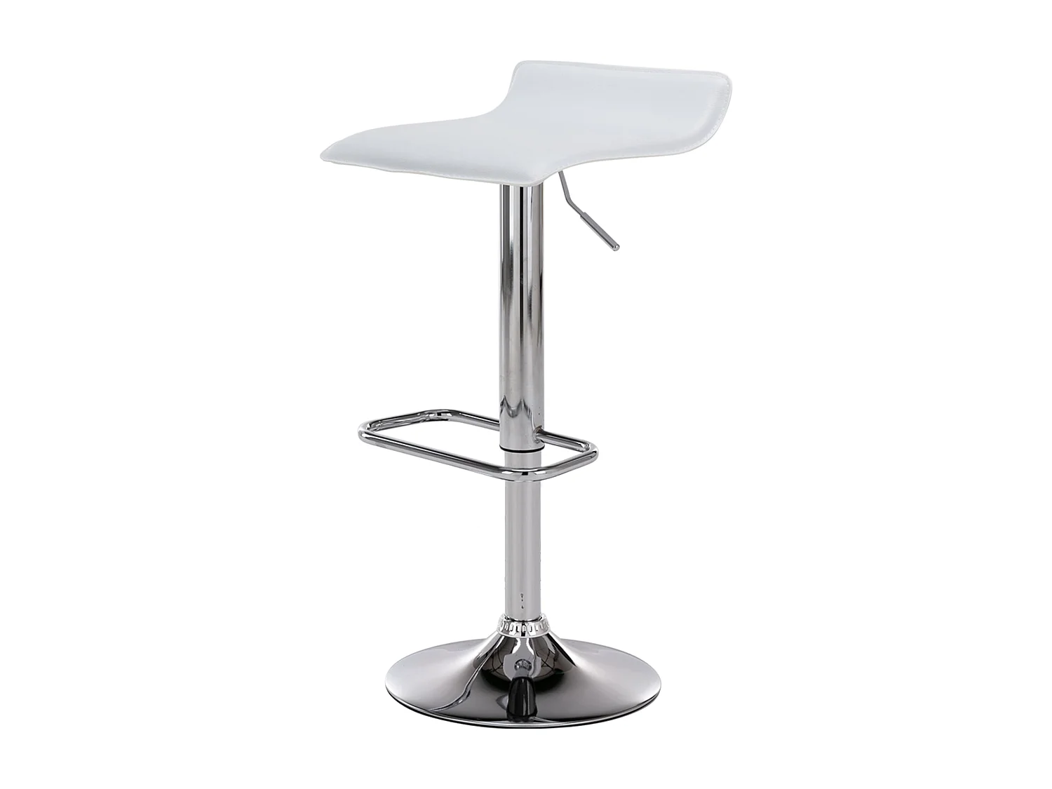 Lot de 2 Ensemble table de bar - Similicuir - Blanc - Esberg