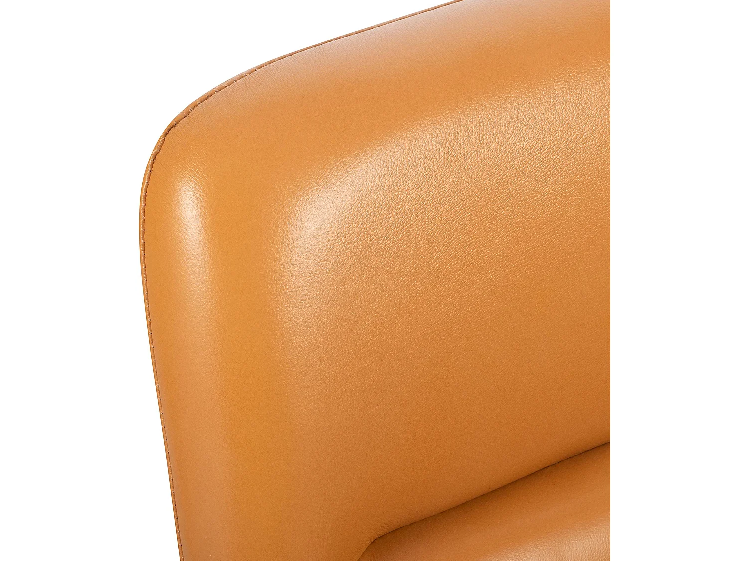 Chaise de bureau - Véritable cuir - Marron - Hilda