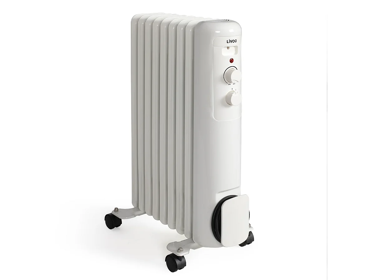 Livoo Radiateur bain d'huile 2000w blanc - DOM502W