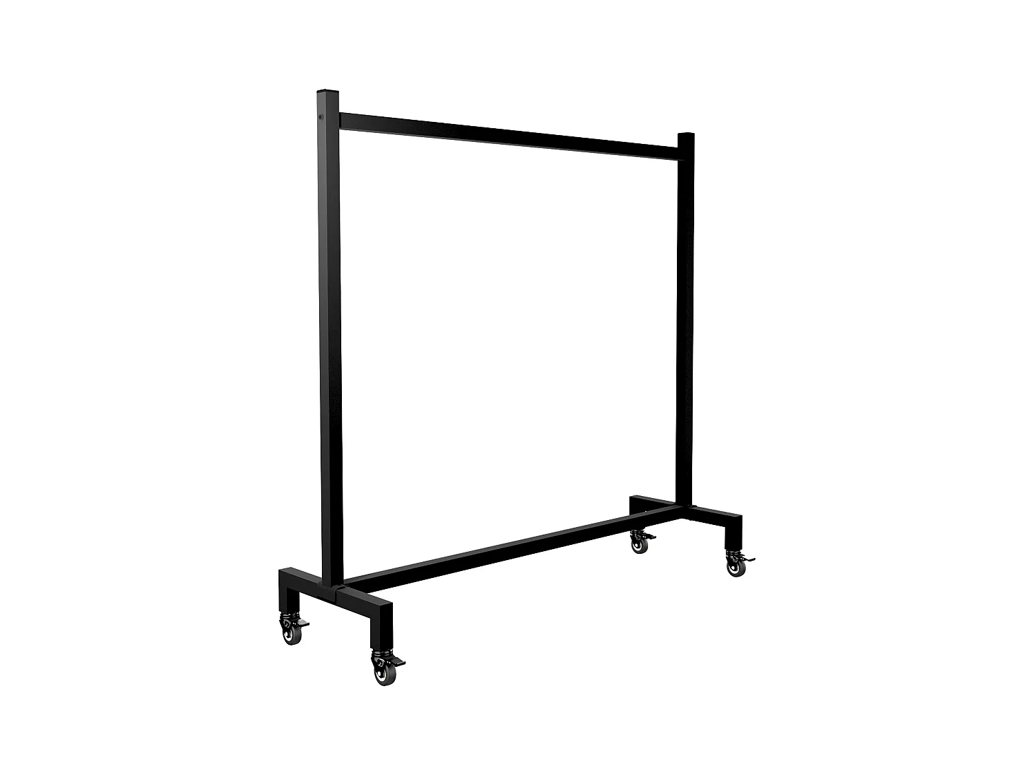 Portant à vêtement - Acier inoxydable - 120x38x120 - Noir - Gisborne