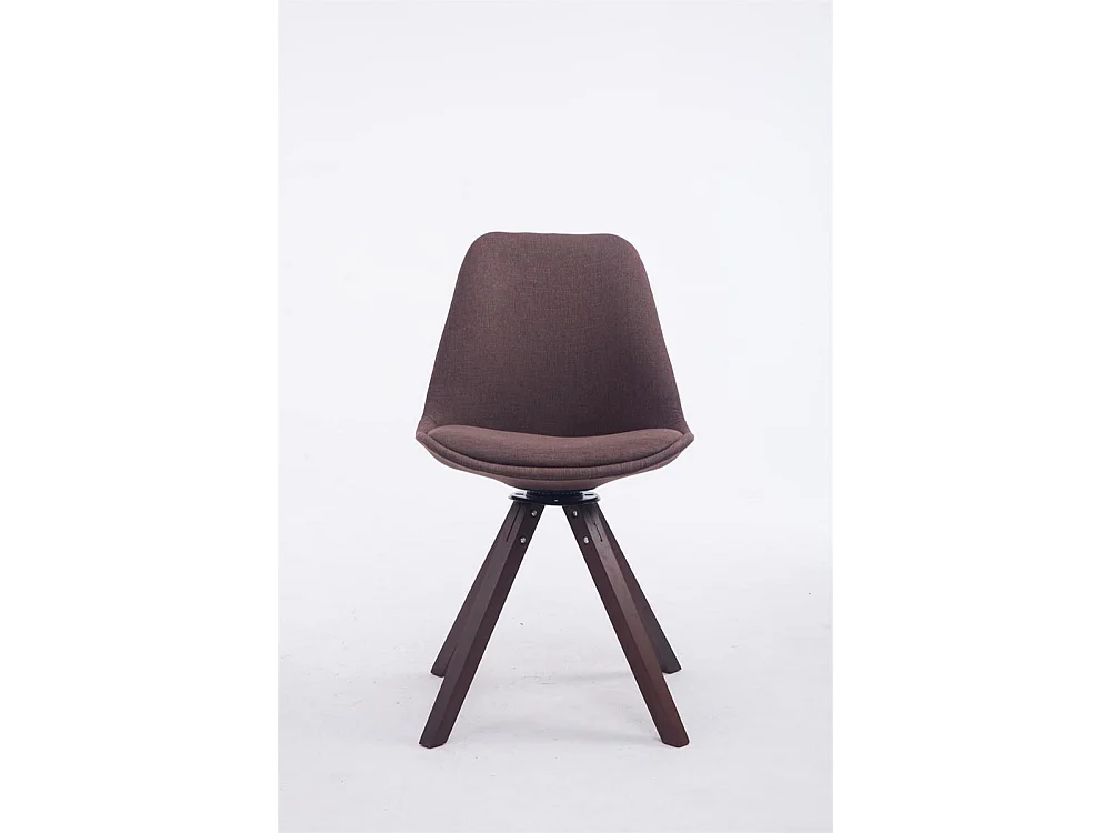 Esszimmerstuhl - Stoff & walnuss - braun - Troyes