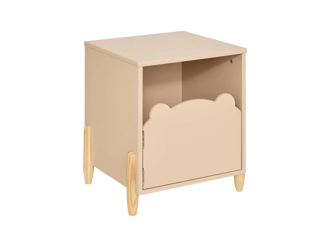 Table de chevet enfant H40 Ourson beige Atmosphera