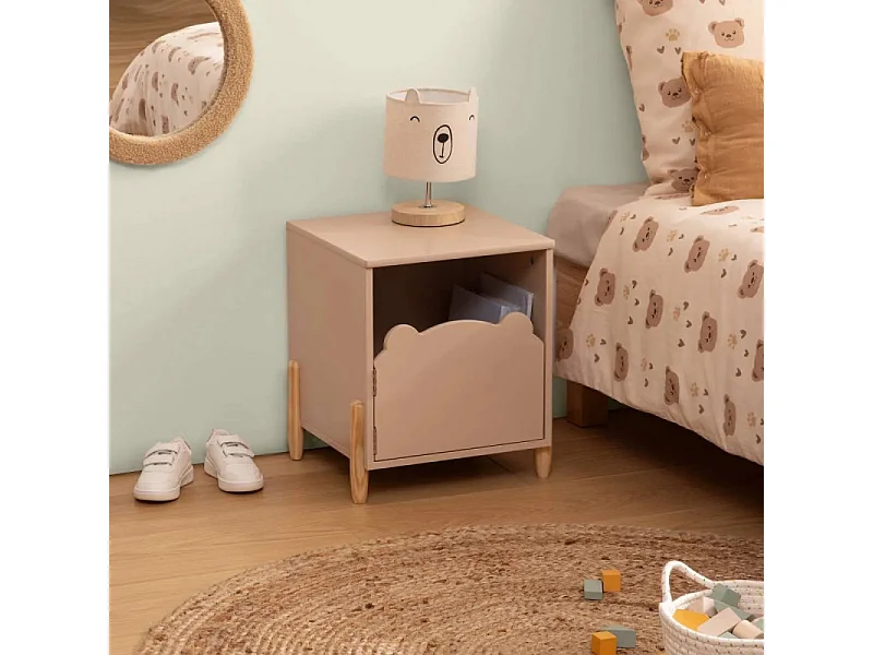 Table de Chevet Enfant "Douceur" 40cm Beige