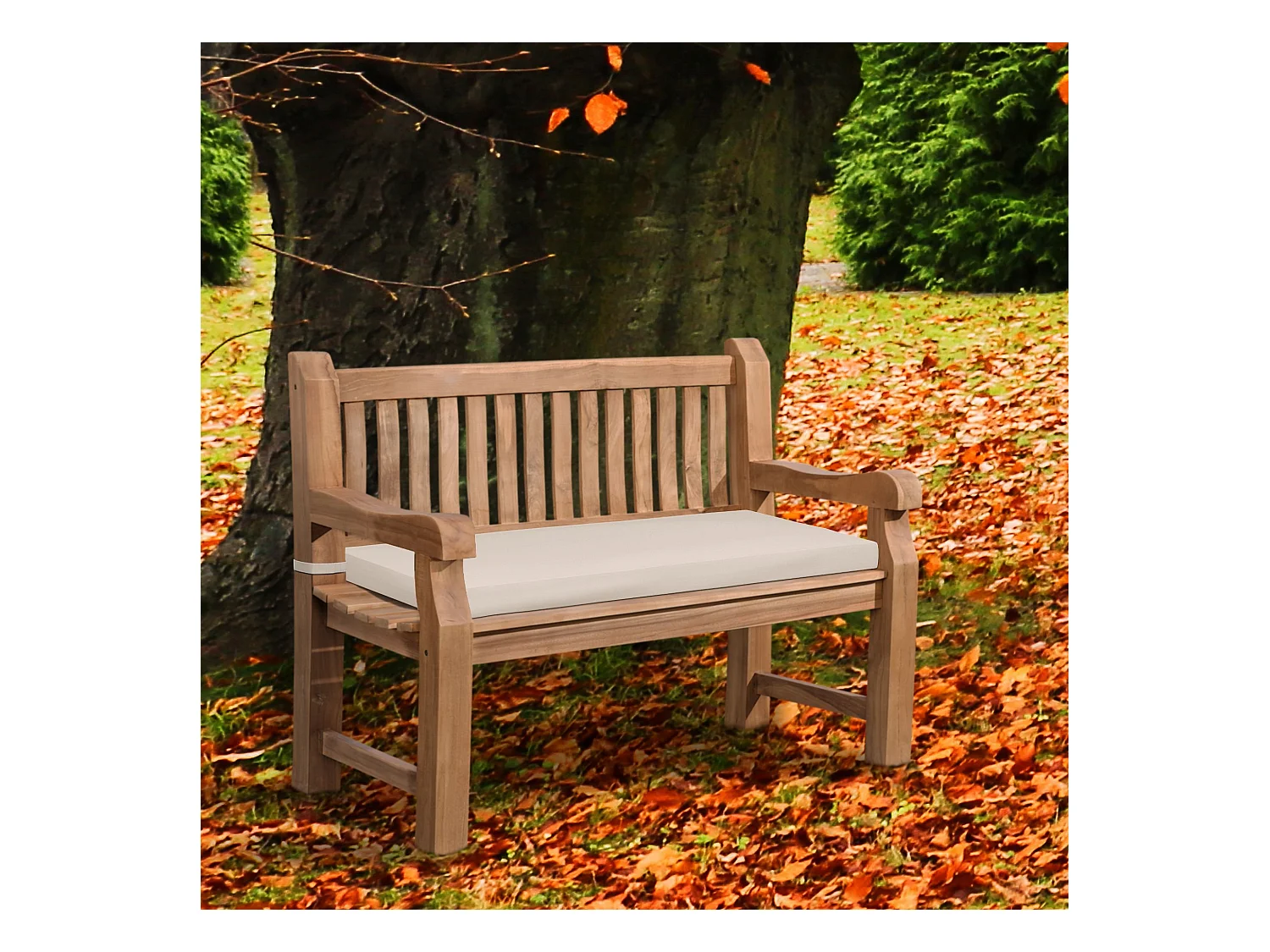 Banc de jardin - Bois - Crème - Jackson V2