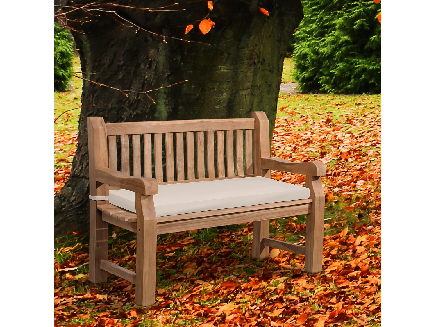 Banc de jardin - Bois - Crème - Jackson V2