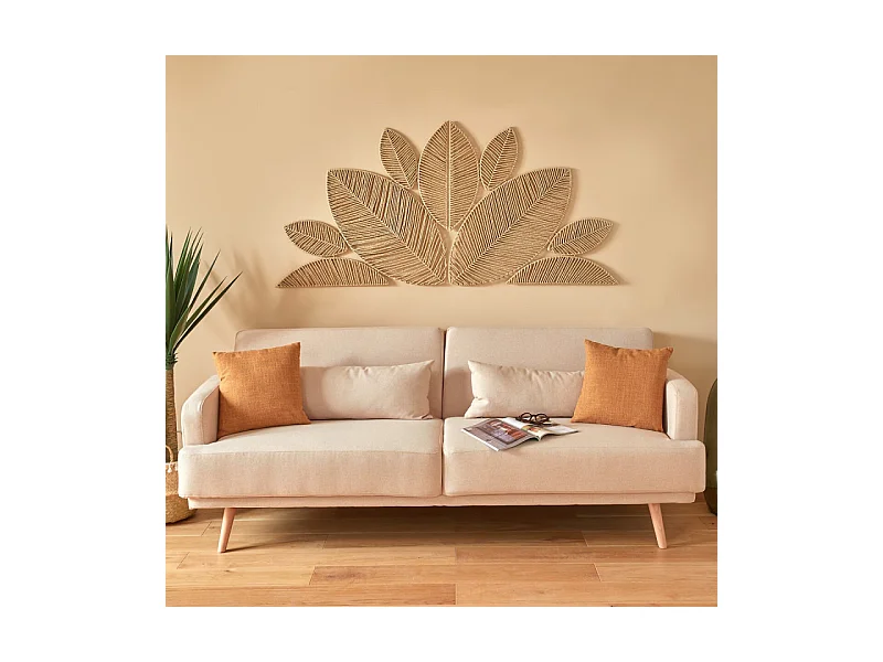 Déco murale feuilles Meera 160 cm corde Atmosphera